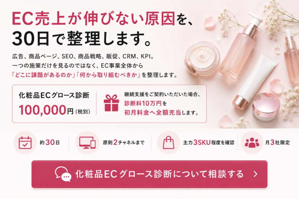 EC売上が伸びない原因を、30日で整理します。