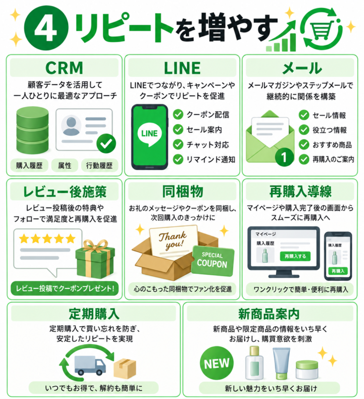リピートを増やすマーケティング施策